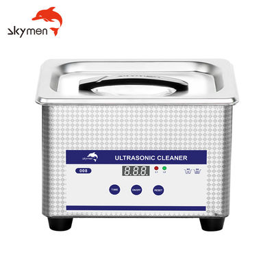 SUS304 líquido de limpeza ultrassônico comercial de aço inoxidável 0.8L para Skymen da joia dos vidros