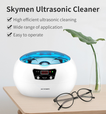 Limpeza ultrassônica 35W 600ML dos monóculos do líquido de limpeza 42kHz da joia do OEM do agregado familiar do consumidor dos Skymen