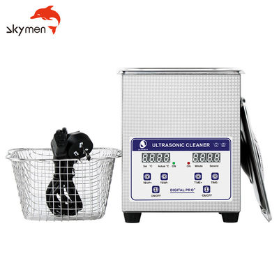 líquido de limpeza ultrassônico 80W do equipamento dental de 220v 2L com cesta
