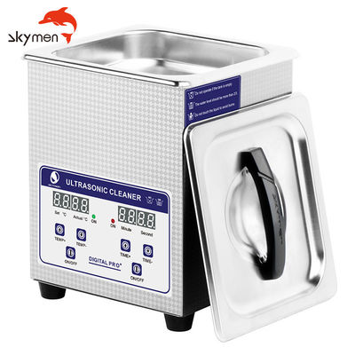 líquido de limpeza ultrassônico 80W do equipamento dental de 220v 2L com cesta