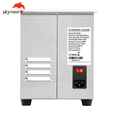 líquido de limpeza ultrassônico 80W do equipamento dental de 220v 2L com cesta