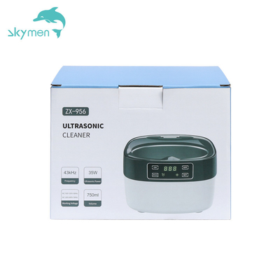 Tampa transparente do líquido de limpeza ultrassônico dos Skymen do agregado familiar 750ML para a faixa de relógio da joia dos vidros